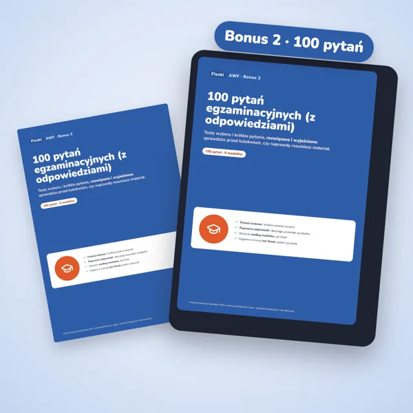 Bonus 100 pytań egzaminacyjnych z odpowiedziami